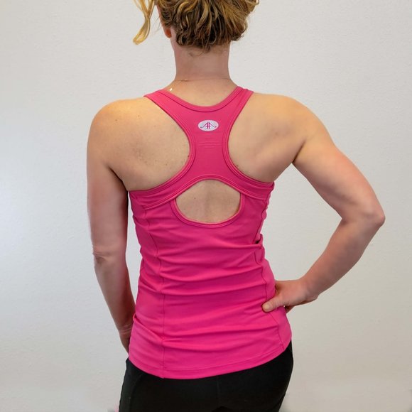 Alex + Abby Balance Tank Top with Built in Bra,  Size XS, Magenta Pink - Picture 1 of 8
